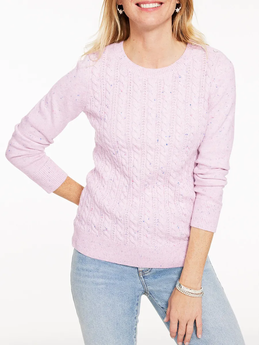 Fashion Twisted Knitted Sweater For Ladies  Comfortable Round Neck Pullover Shirt