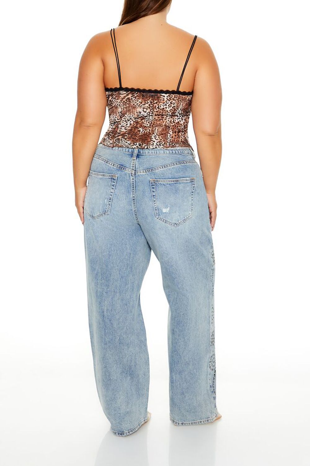 Plus Size Studded High-Rise Jeans