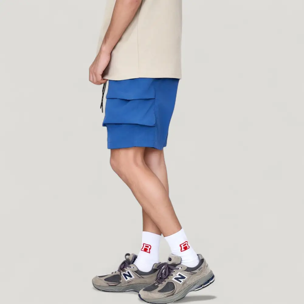 Drawstring Elastic-Waist Pocketed Men's Athletic Shorts