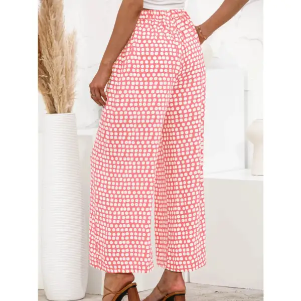 Classic Polka Dot Wide Leg Pants