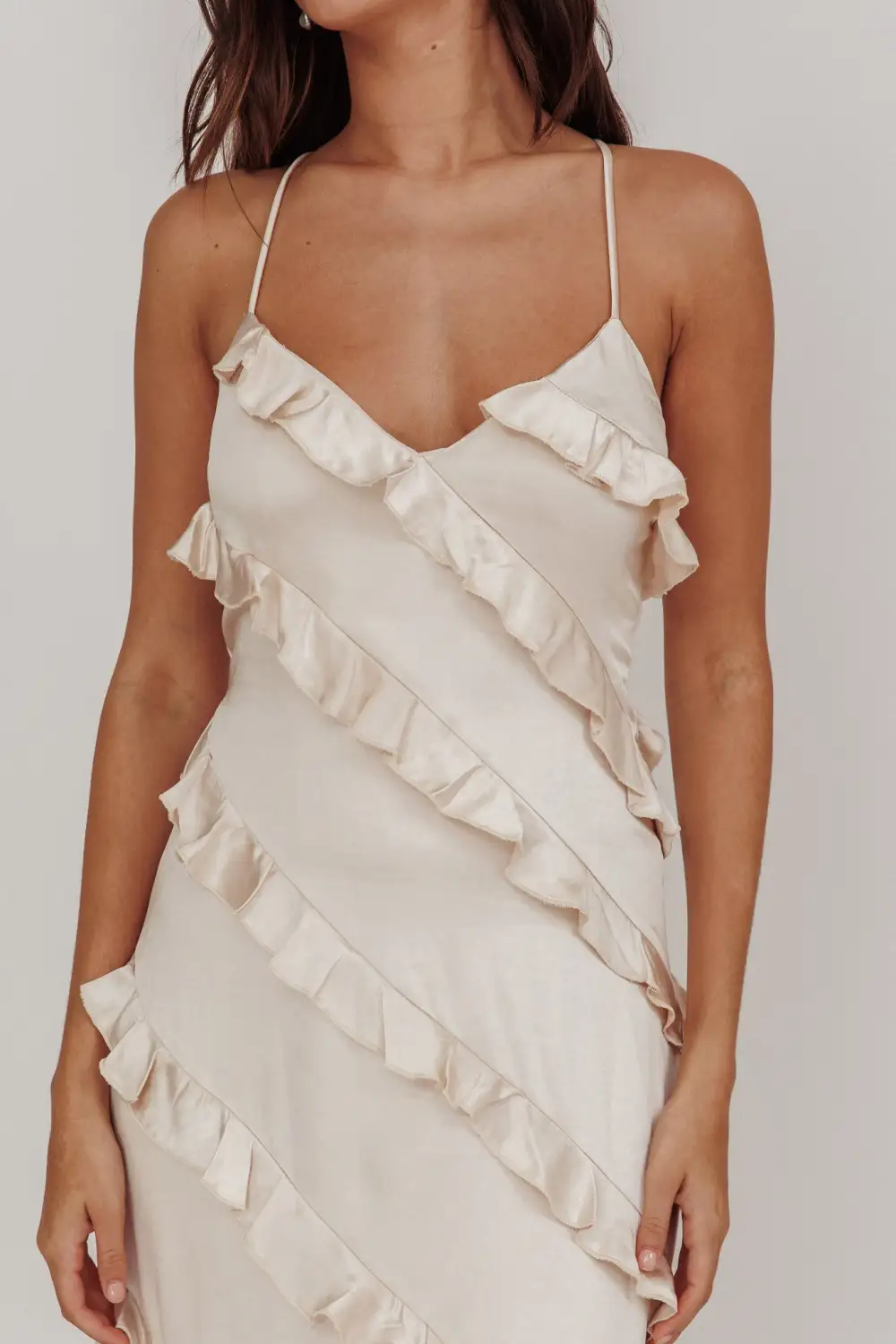 Elegant Ruffle Maxi Dress