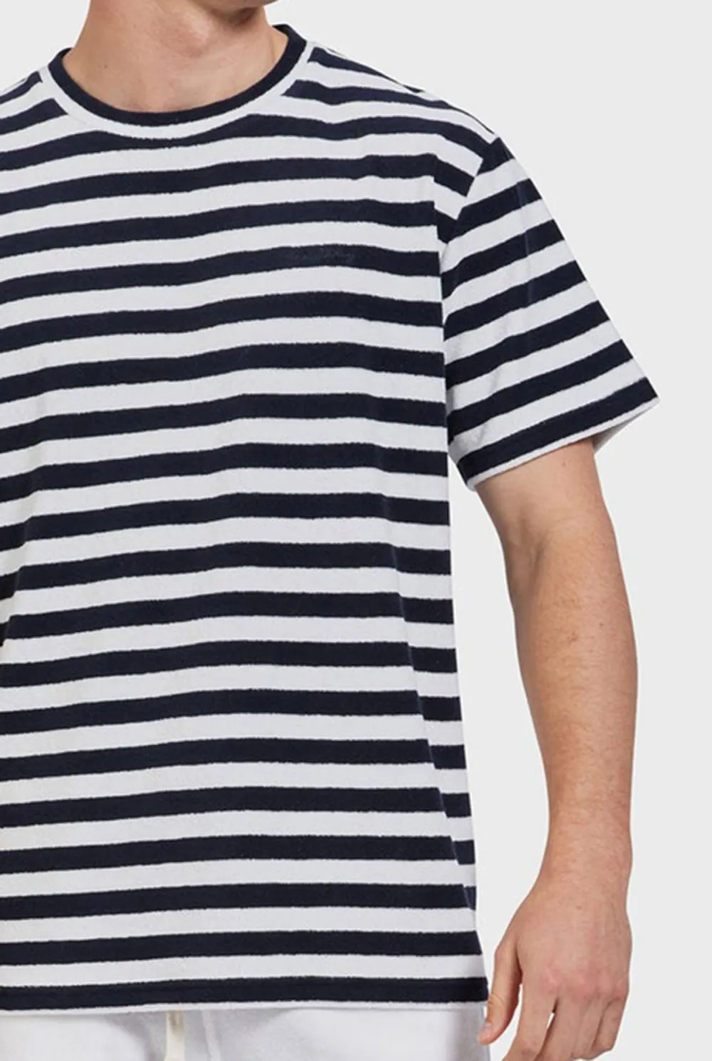 Short Sleeve Striped Crew Neck Tee