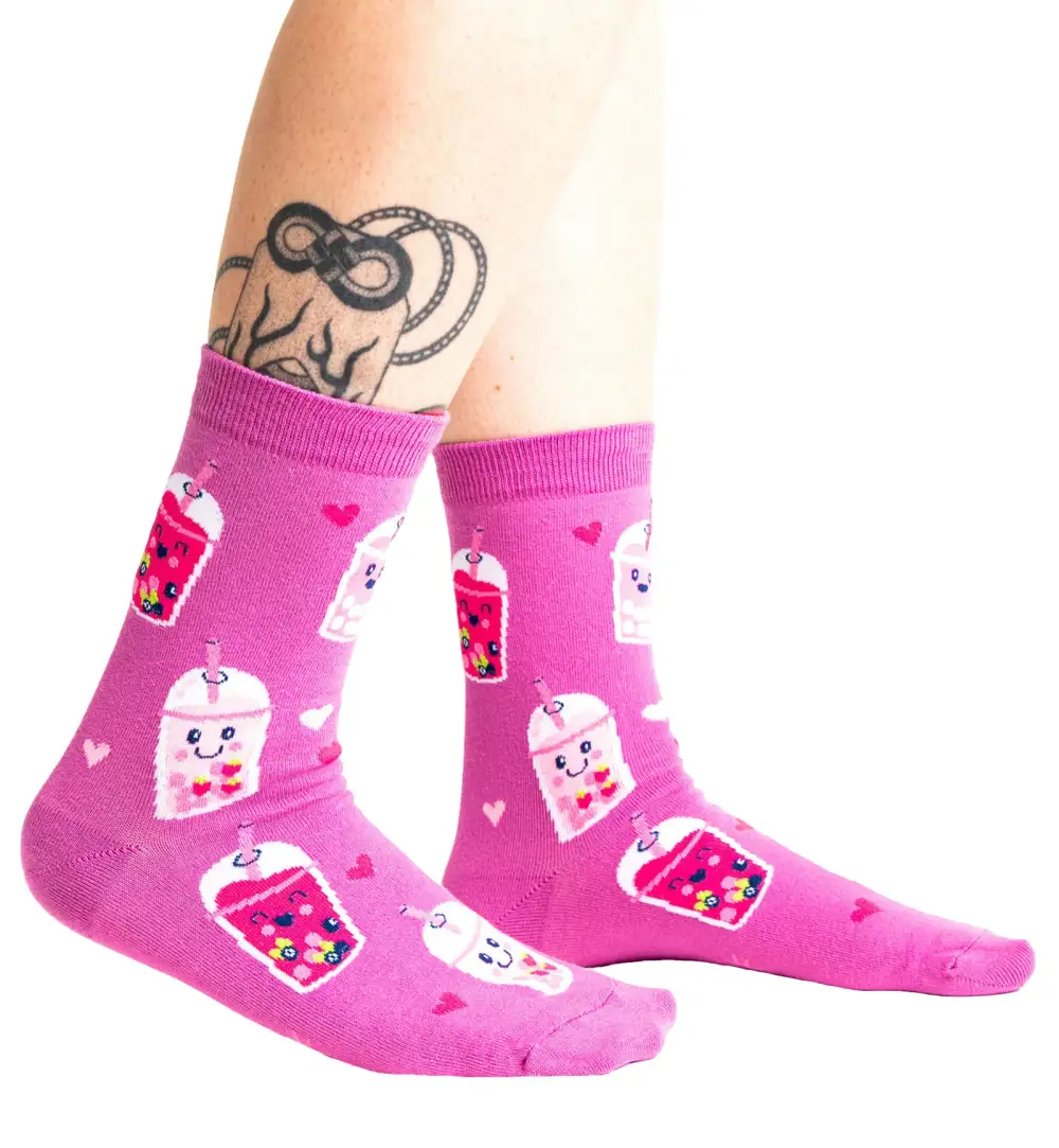 Refined Expressive Playful Graphic Crew Socks