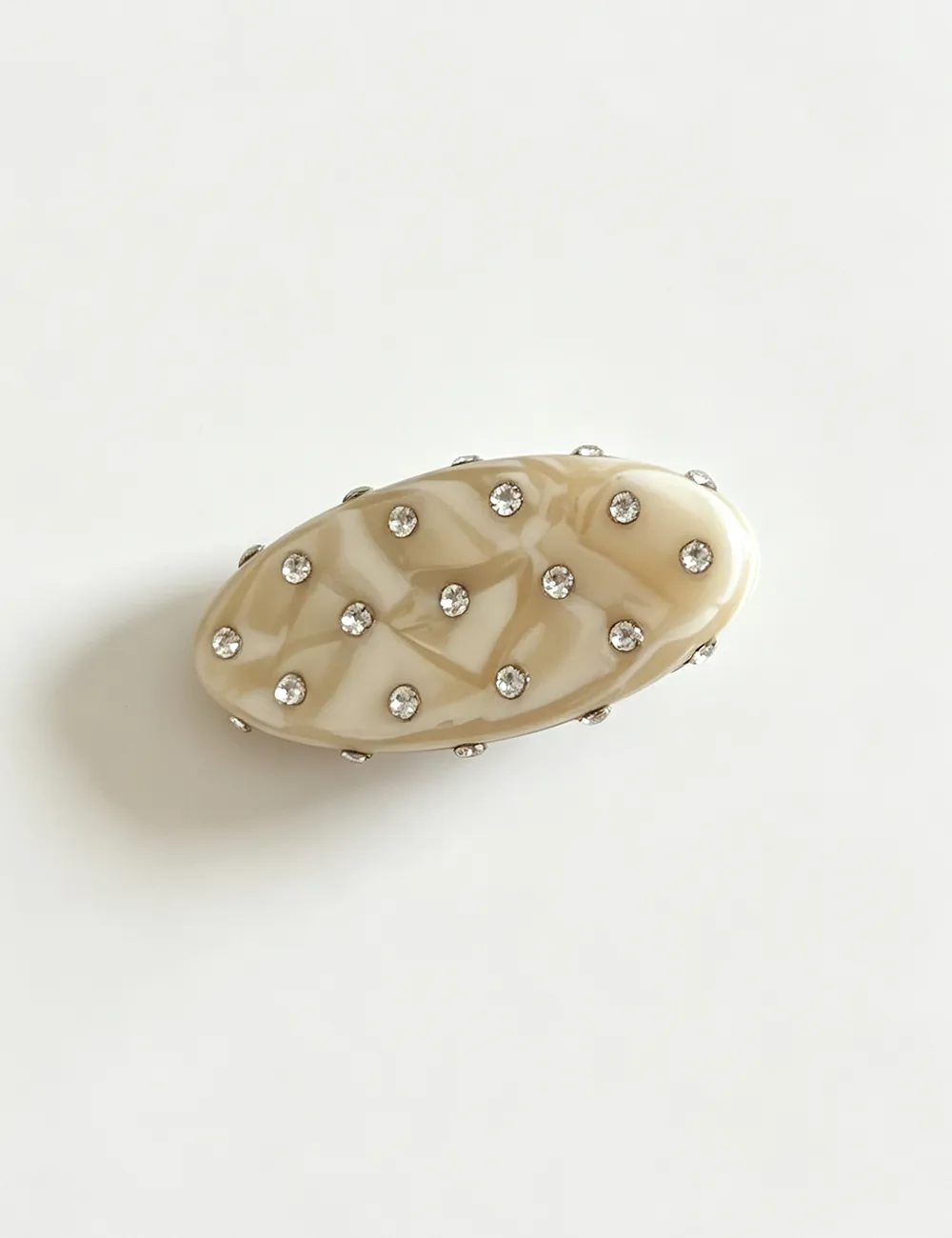 Rhinestone Oval Shape Hair Clip