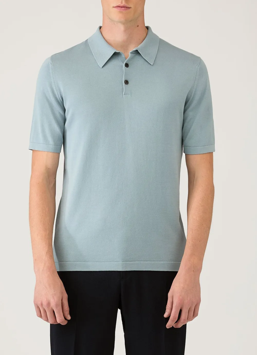 Refined Everyday Regular Fit Sea Island Cotton Knit Short Sleeve Polo Shirt