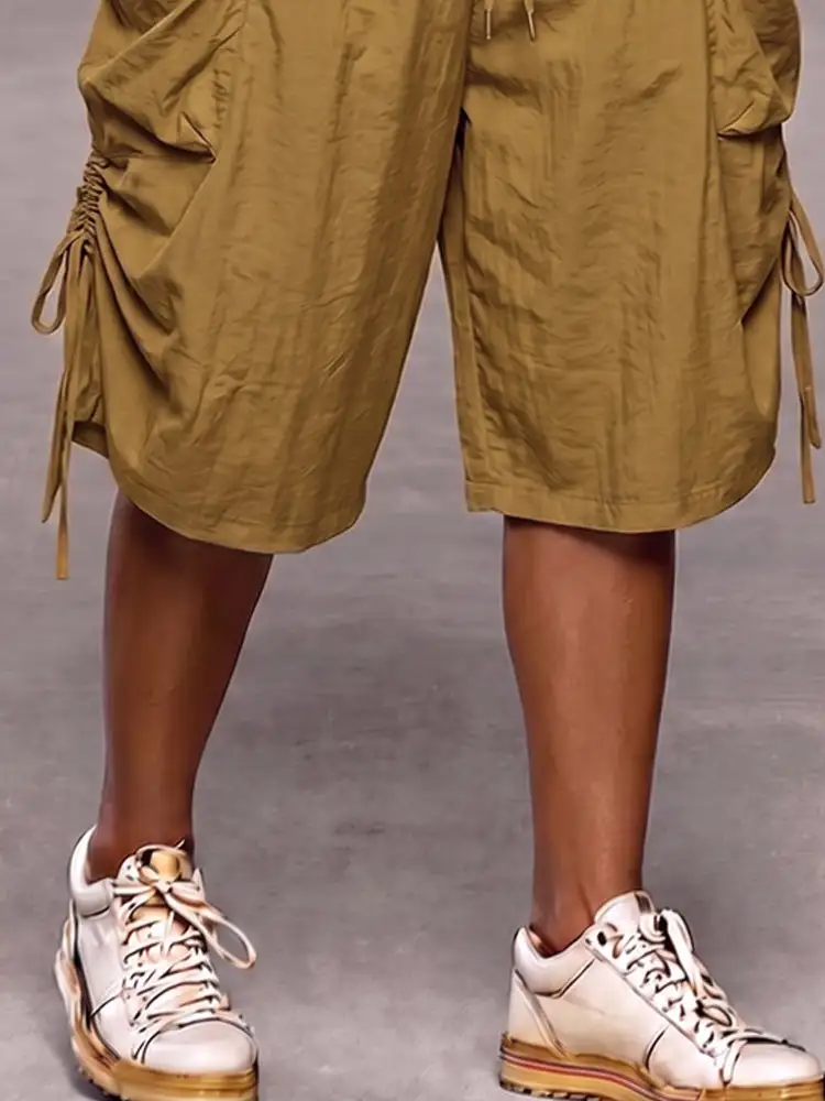 Men's Utility Baggy Drawstring Cargo Shorts