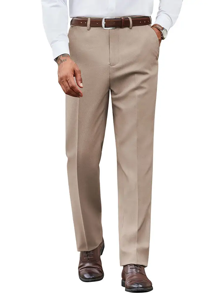 Comfort Flat Front Dress Pants