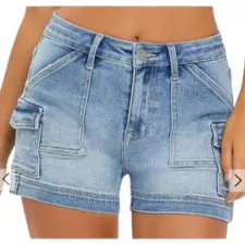 Modern Denim High Rise Shorts