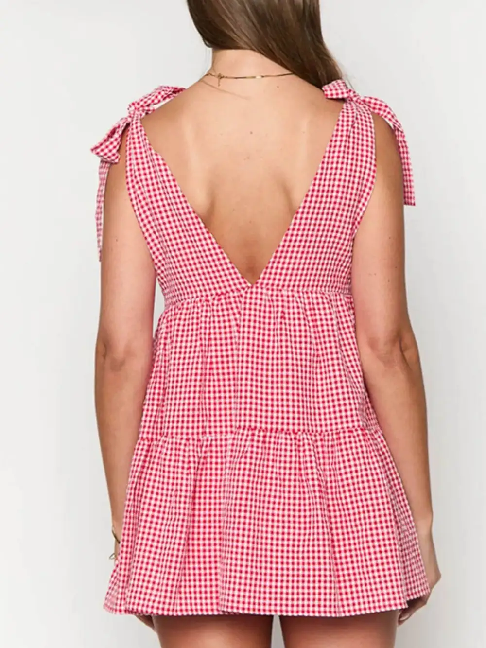 Structured Shape Plaid Mini Dress