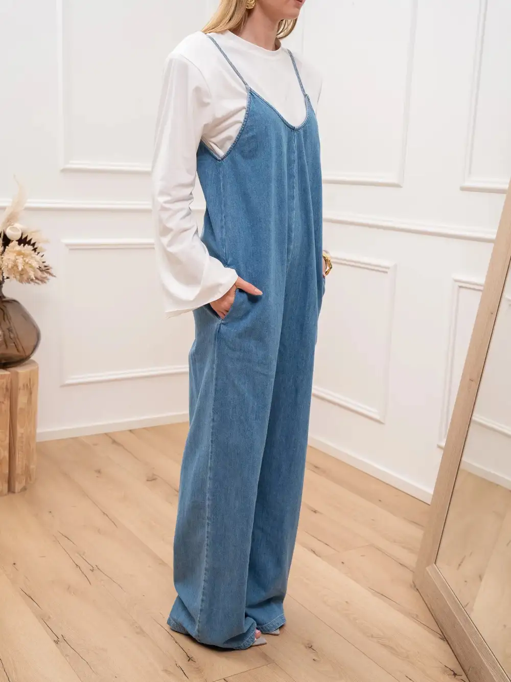 Sundial V Neck Strappy Jumpsuit