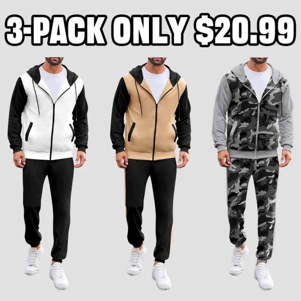 Men's Tracksuit 2 Piece Full Zip Set
