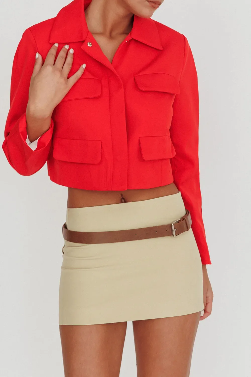 Casual All-Match Solid Color Commuter Style Women's Jacket