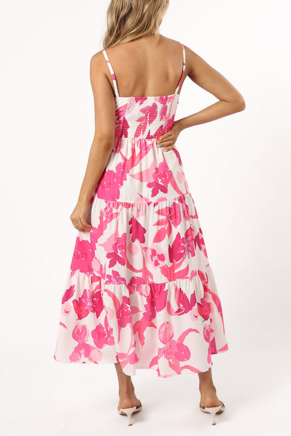 PINK FLORAL DAILY MAXI DRESS -