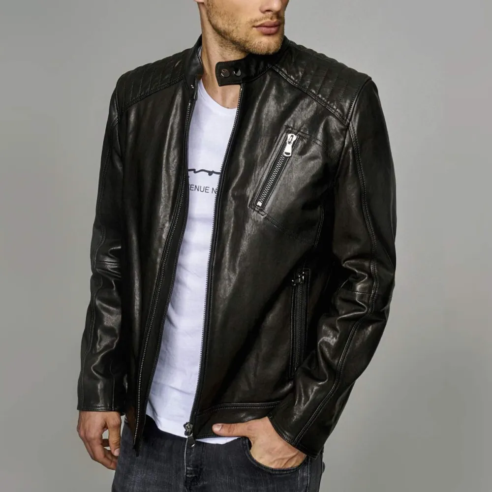 Signature Essential Motorcycle Leather Jacket