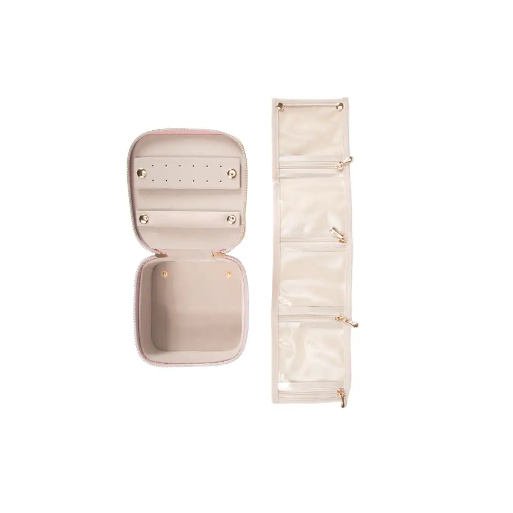 Zippered Travel Jewelry Case with Pouch
