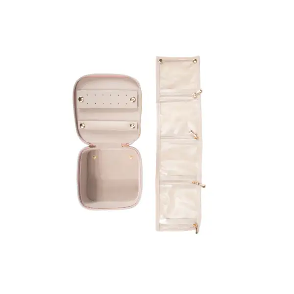 Zippered Travel Jewelry Case with Pouch