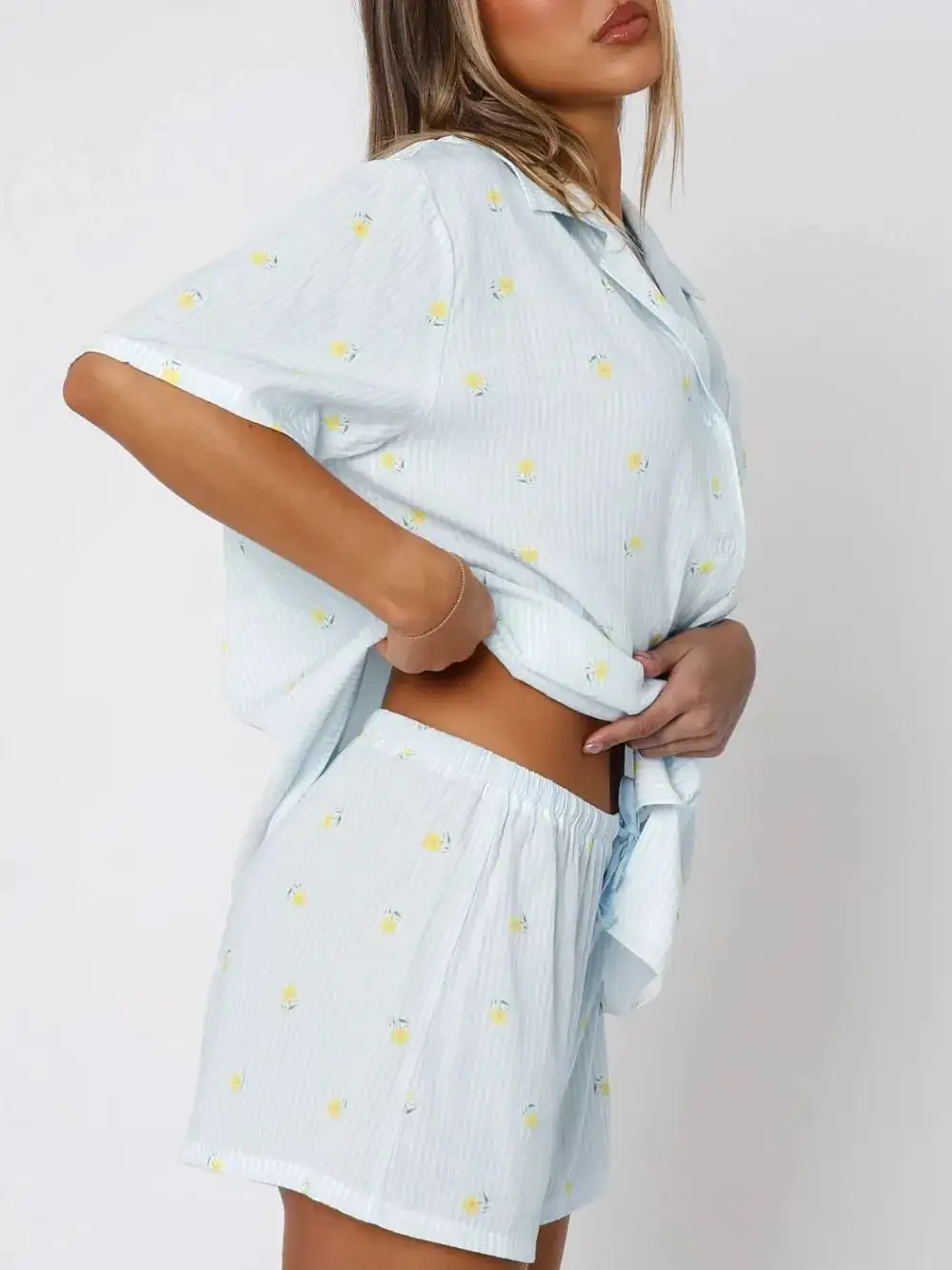 Striped Heart Comfortable Everyday Pajama Set
