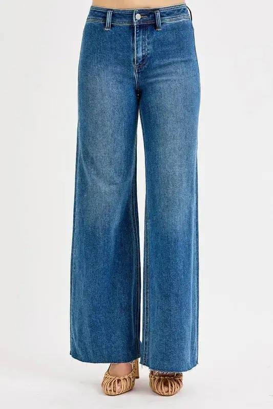 Modern High Rise Wide Leg Jeans