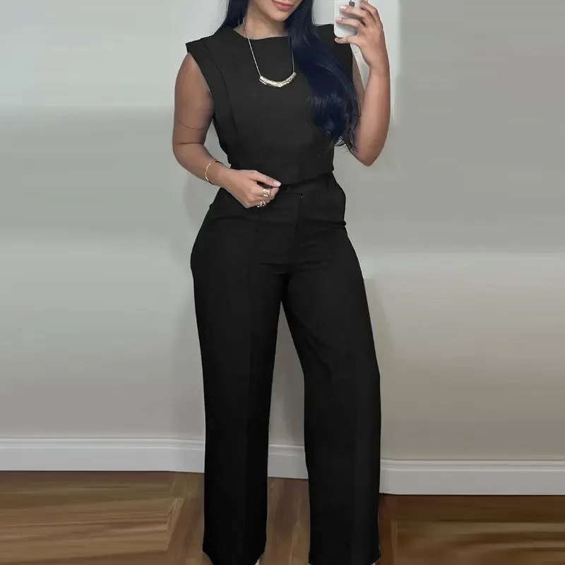 Women's Crop Top and Pocket Pants Set