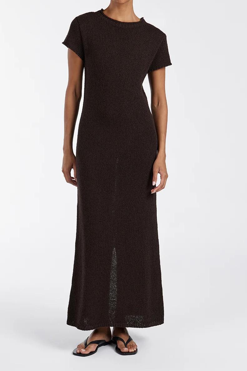 BITTER CHOC KNIT MIDI DRESS