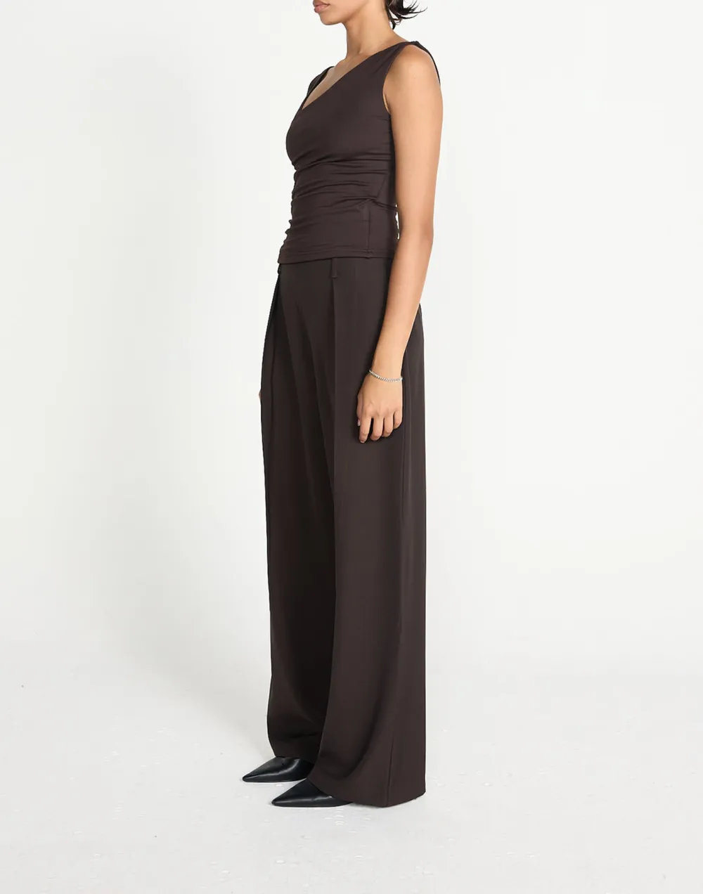 Designer Asymmetrical Neckline Women's Vest