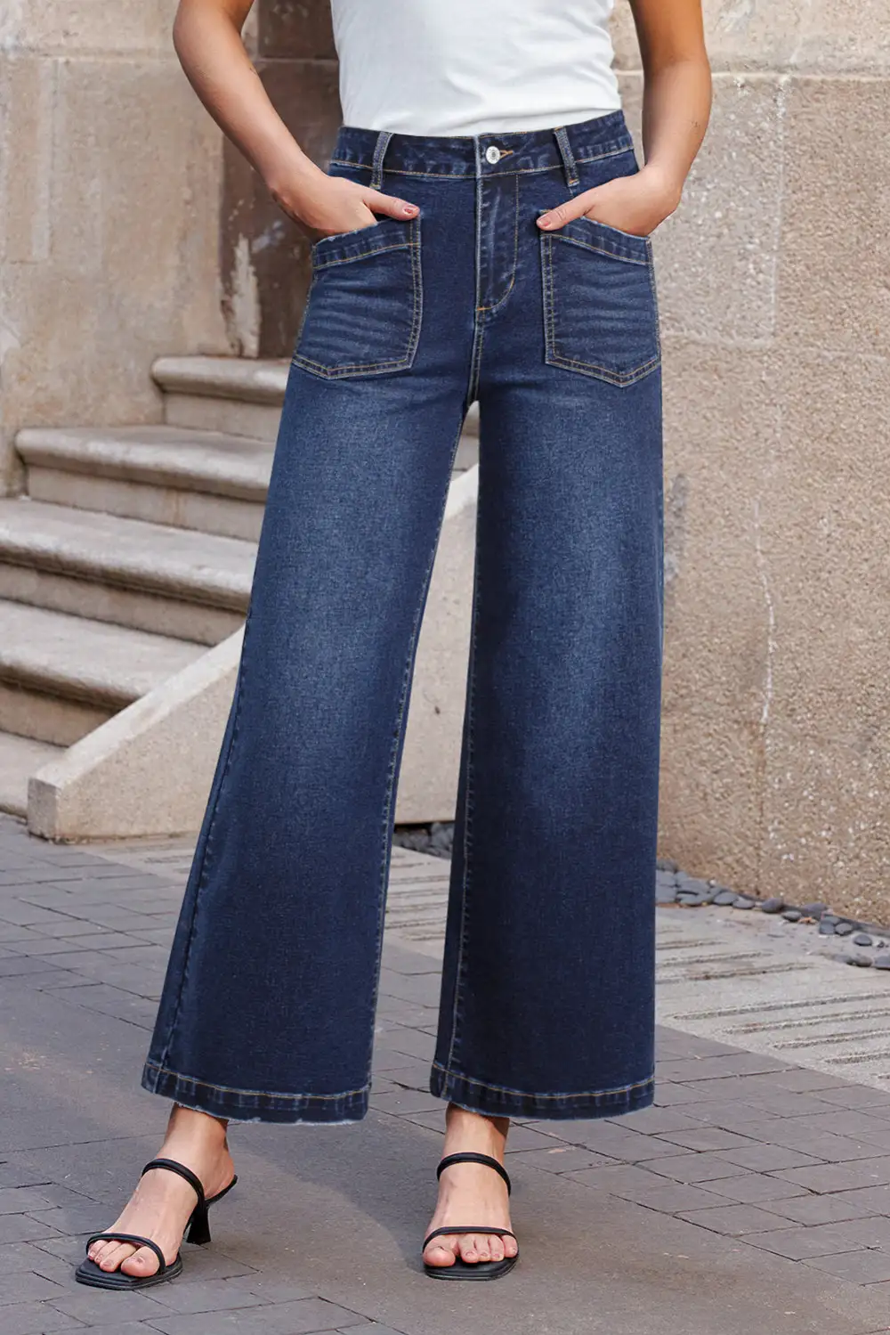 Mimimalist Patch Pocket Womens Shift Jeans