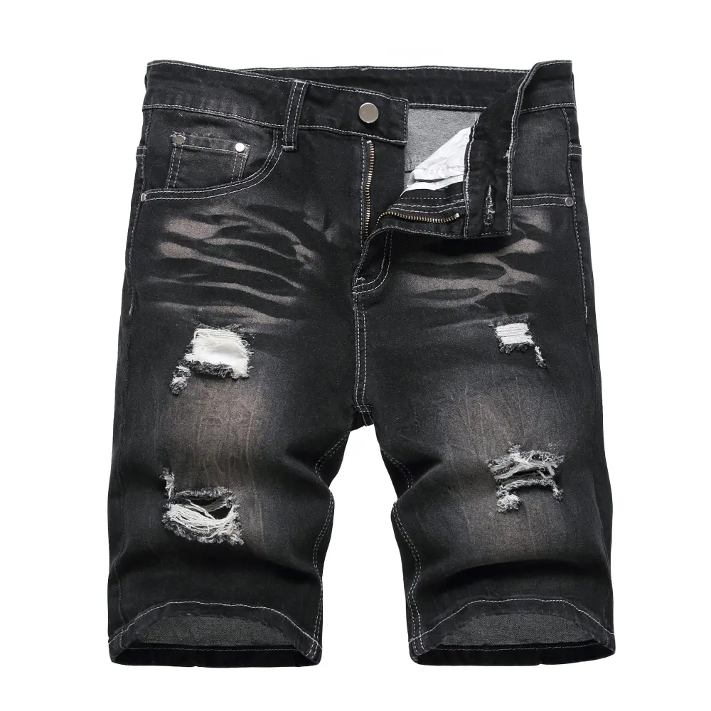 🛒 90% OFF NOW!2026 New Men'S Multi Pack Slim Fit Stretch Denim Shorts Ripped Skinny Jean Shorts For Men