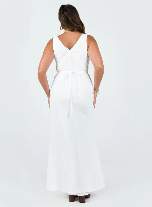 Sheer Accent Tie Back Maxi Dress