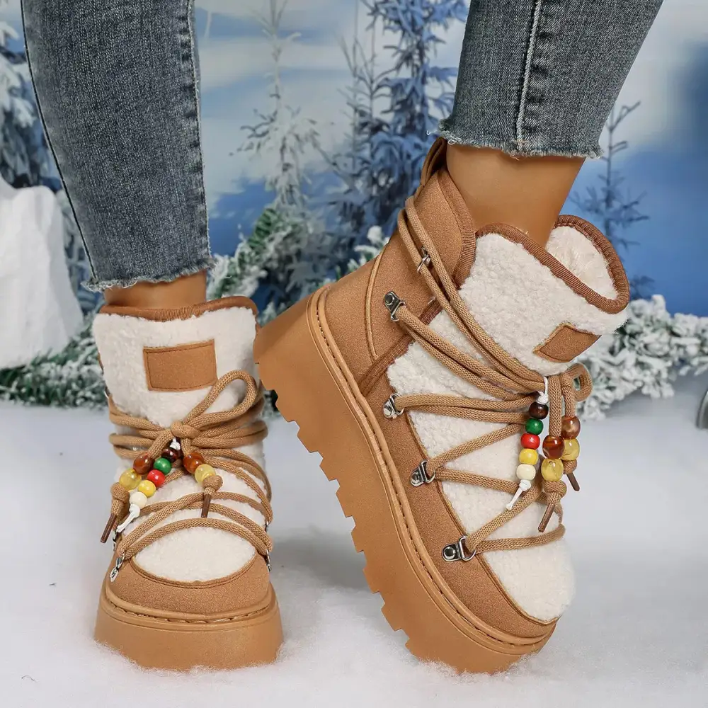 Lace Up Platform Winter Boots