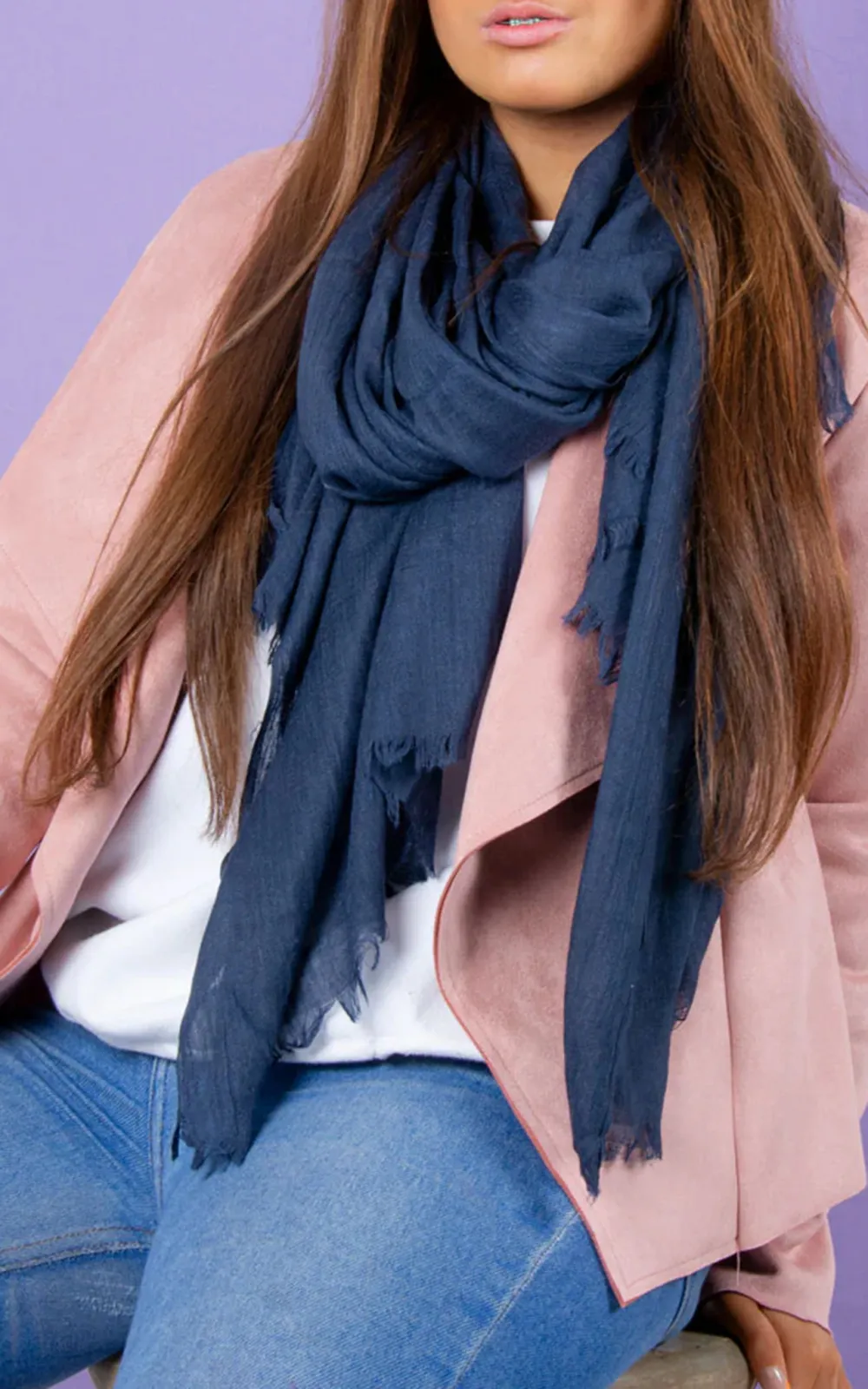 Versatile And Practical Solid Color Cotton Scarf