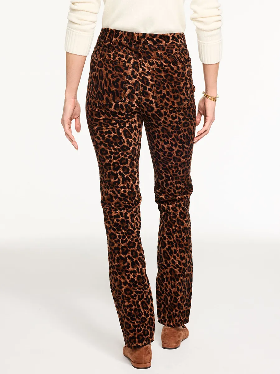 Women'S Statement Leopard Print Corduroy Casual Pants