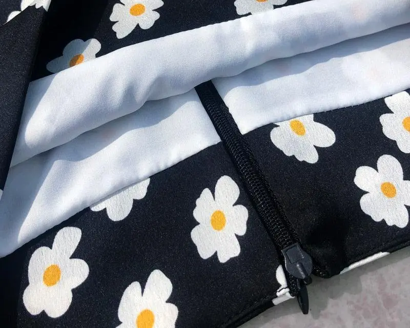 Satin Silk Floral Skirt