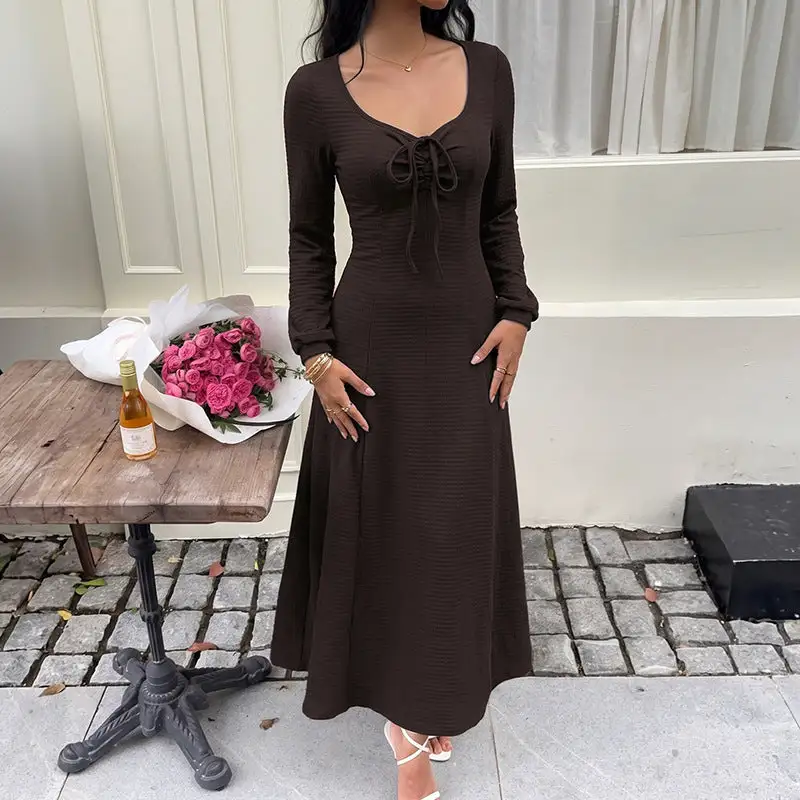 Women's Bodycon Ruffled Maxi Dress