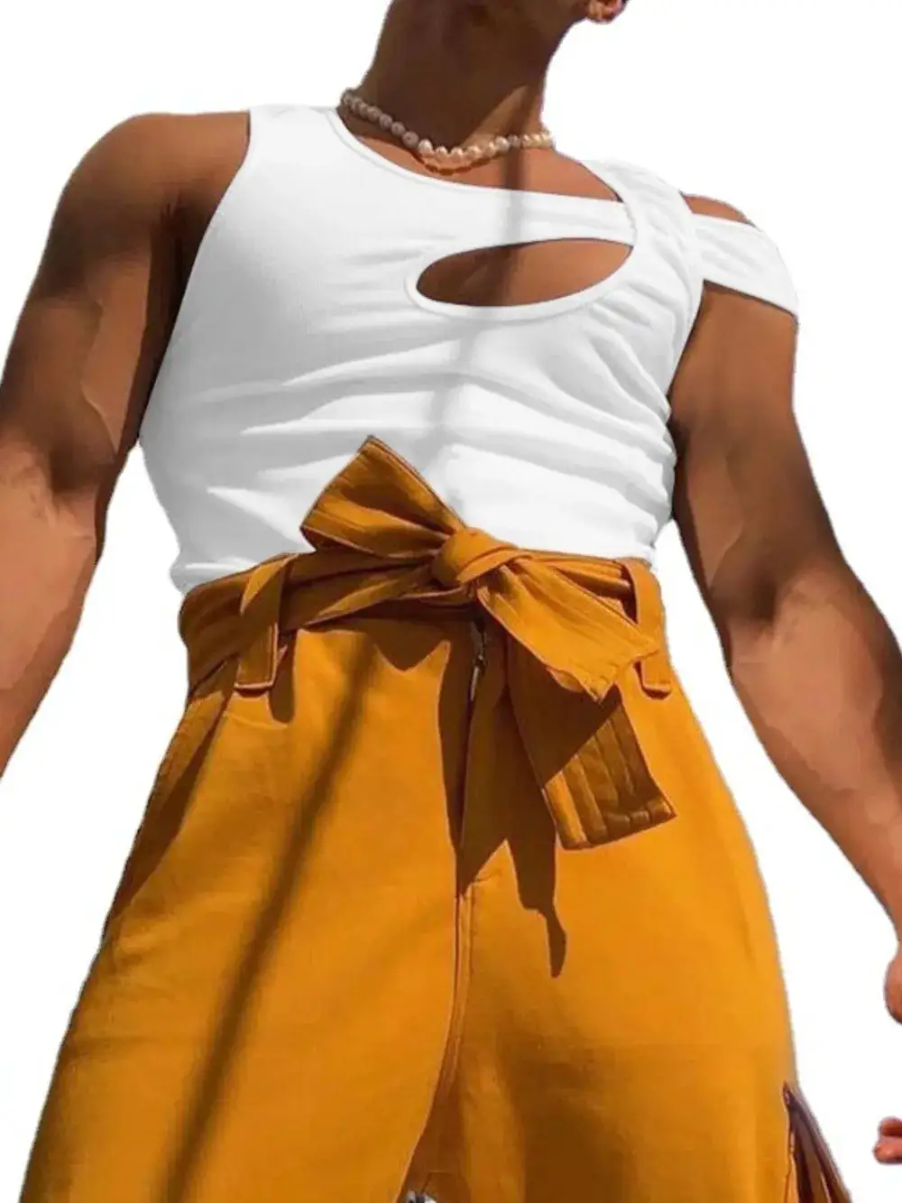 Men's Asymmetrical Cutout Tank