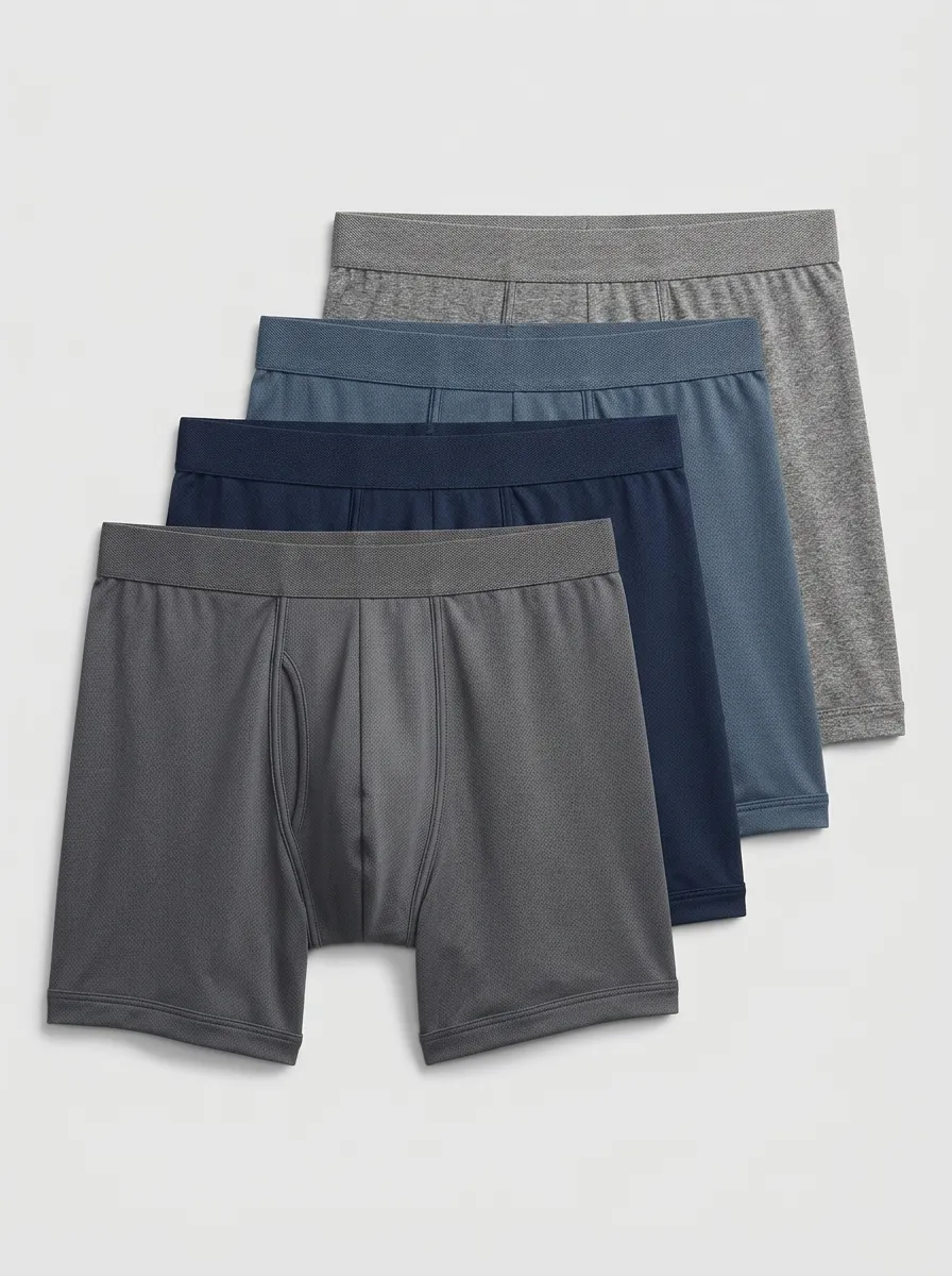 Casual Flexible Waist Four Pack Briefs