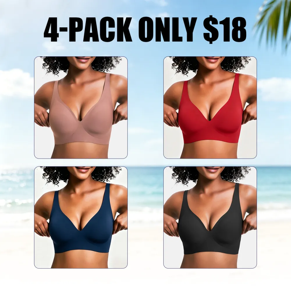 Women's Wireless Seamless Jelly Bra Deep V