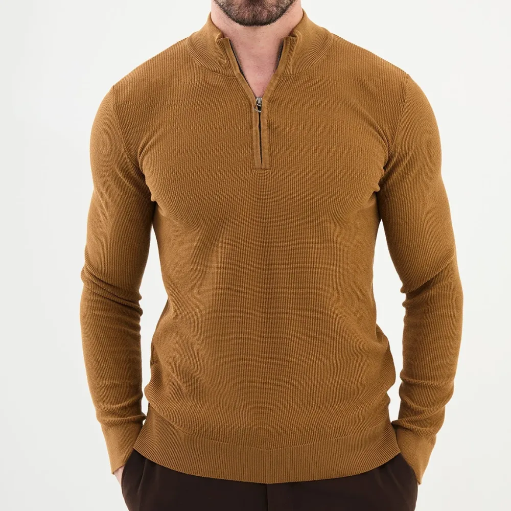 Everyday Half Turtleneck Zip Knit Sweater