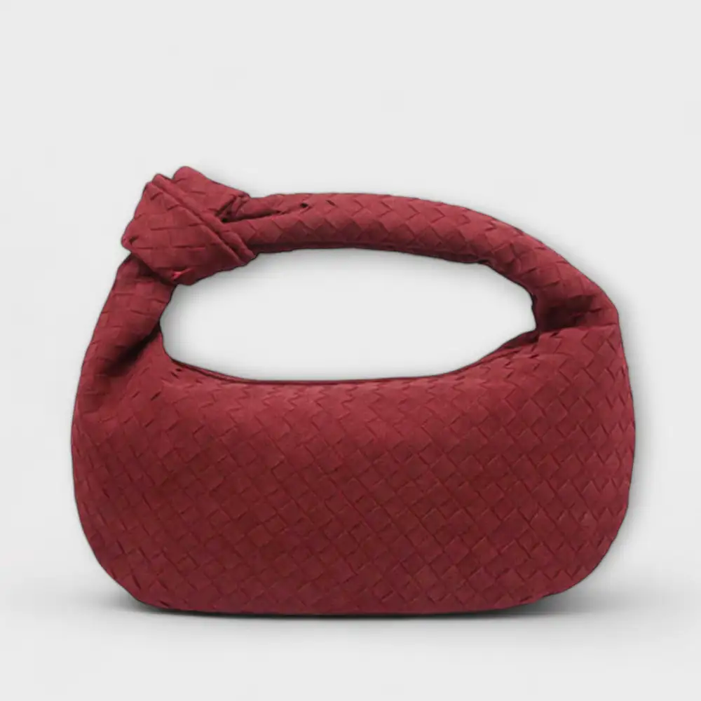 Structured Woven Leather Handbag