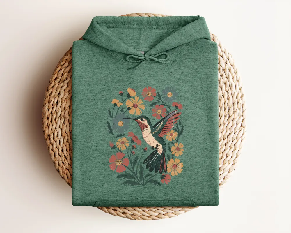 Hummingbird Graphic Pullover Hoodie