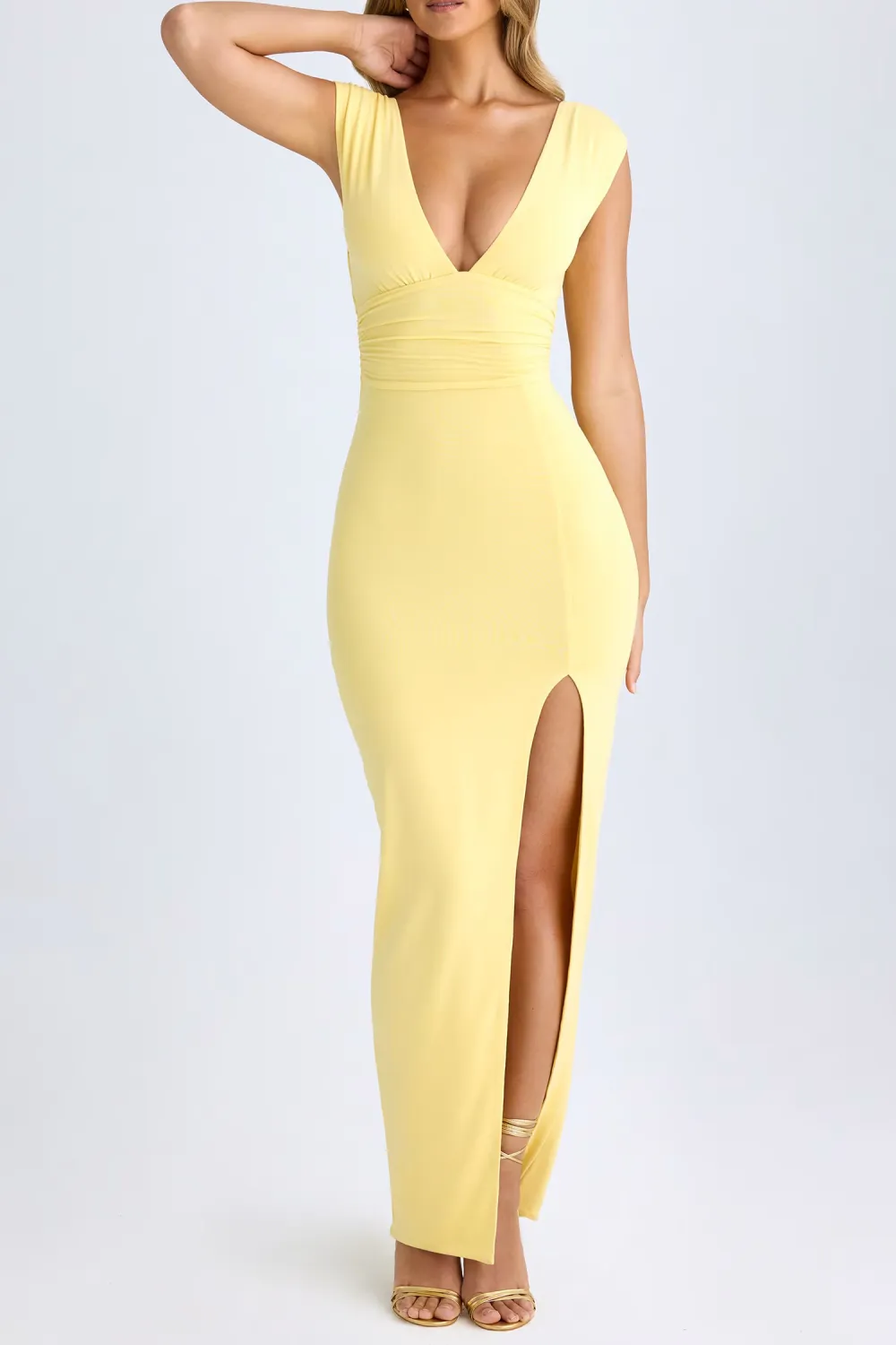 Charming Classic Deep V Long Dress
