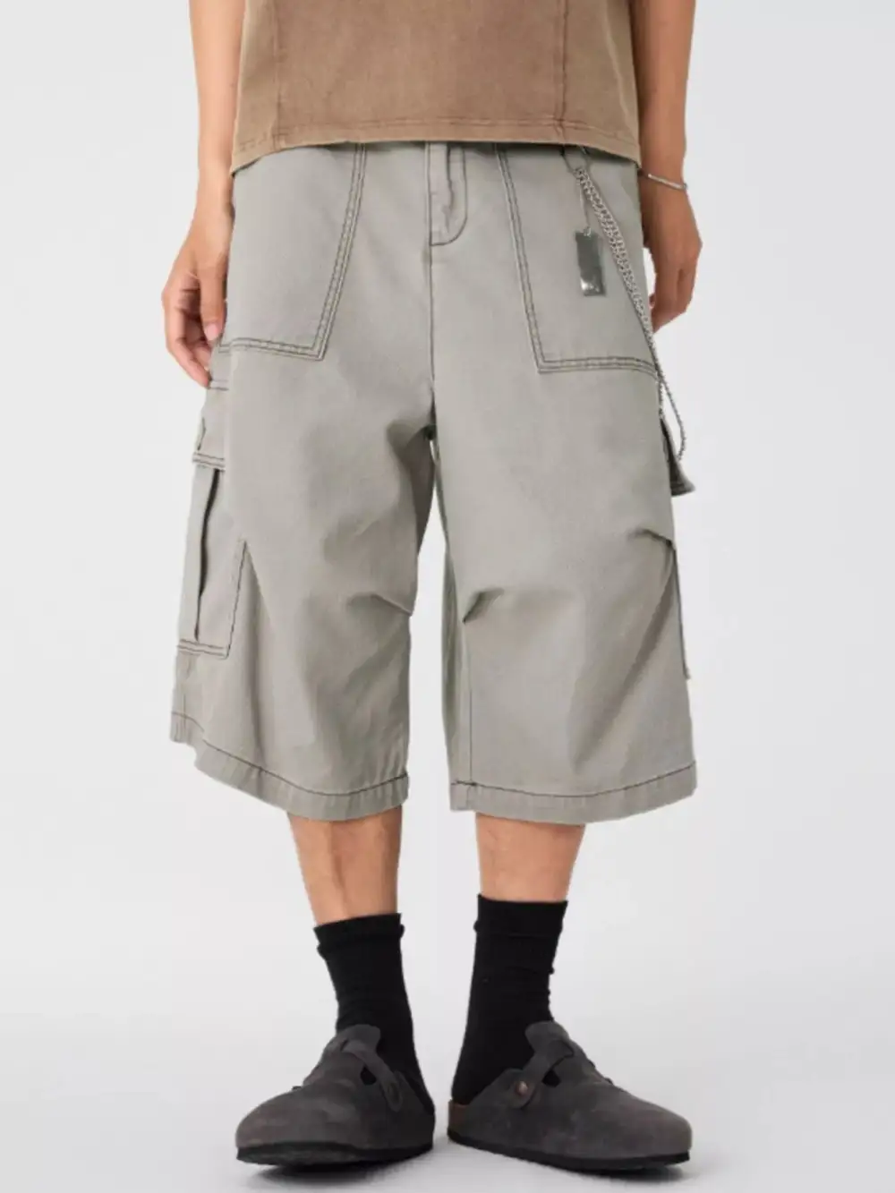 Men's Rugged Cargo Shorts with Flap Pocket Storage