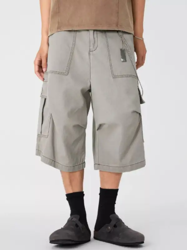 Men's Rugged Cargo Shorts with Flap Pocket Storage