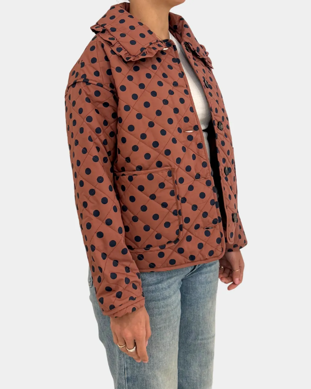 Polka Dot Quilted Jacket