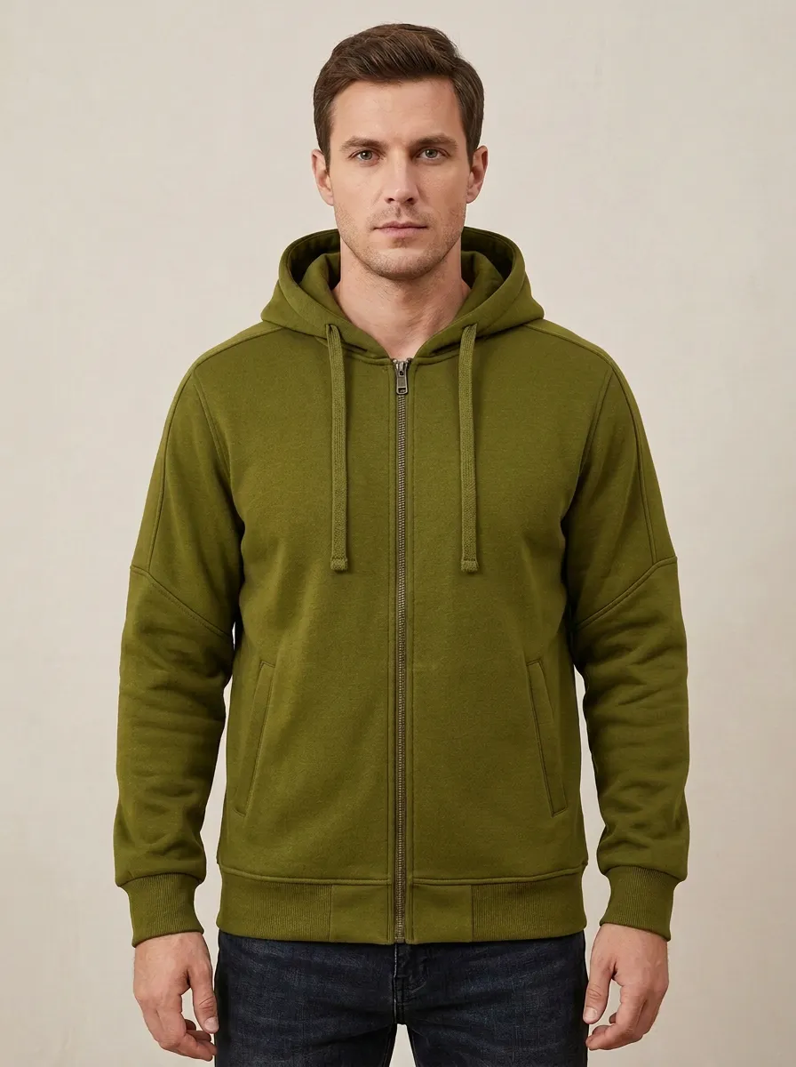 Casual Minimalist Zip-Up Active Look Men's Sport Jacket