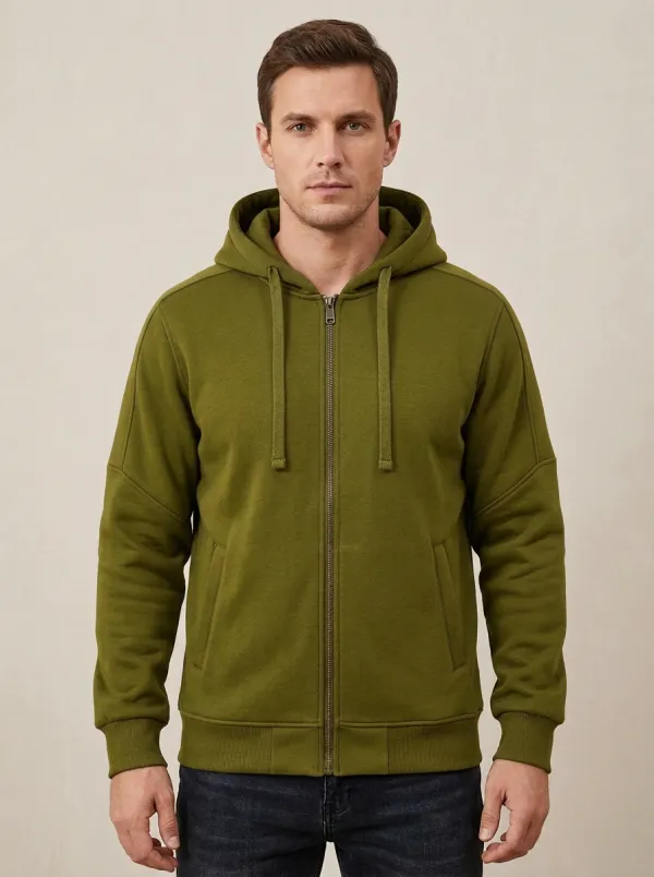 Casual Minimalist Zip-Up Active Look Men's Sport Jacket