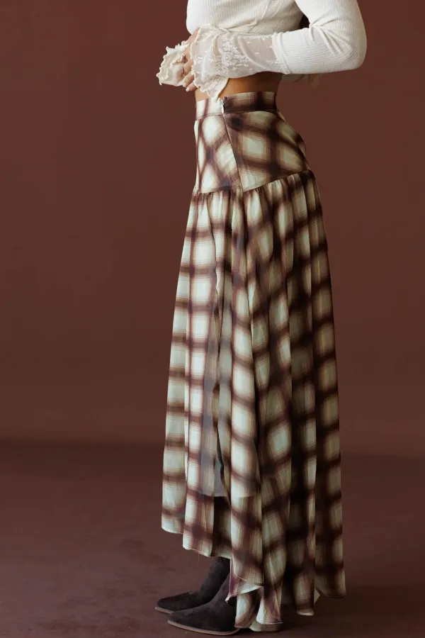 Everyday Plaid Maxi Skirt