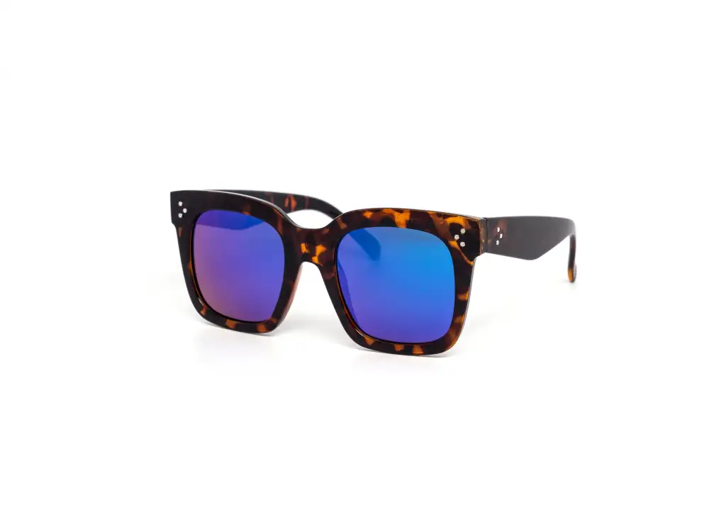 12-Pack Oversized Square Color Mirror Sunglasses