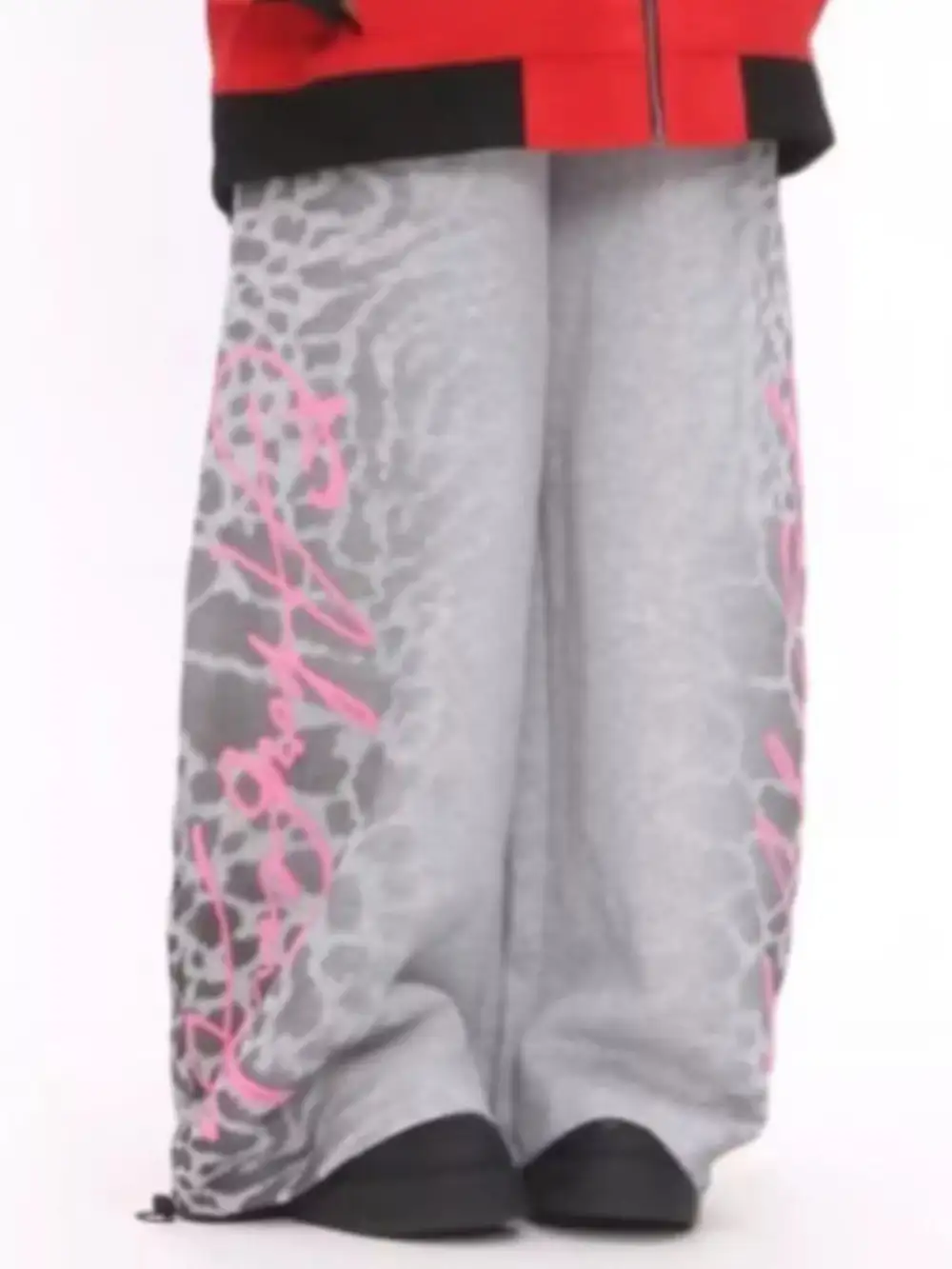 Men's Leopard Print Wide Leg Sweatpants