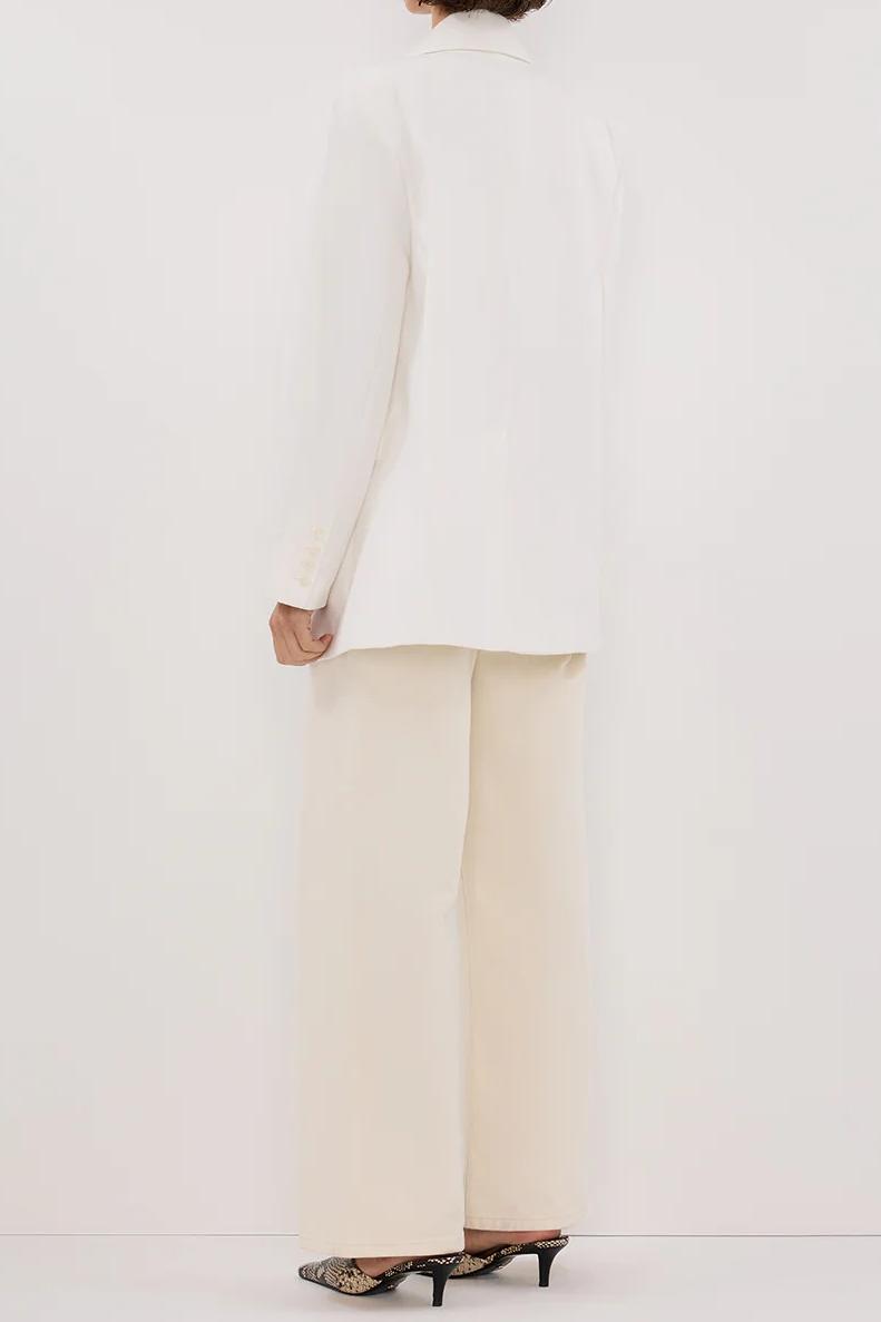 White Oversized Boyfriend Blazer