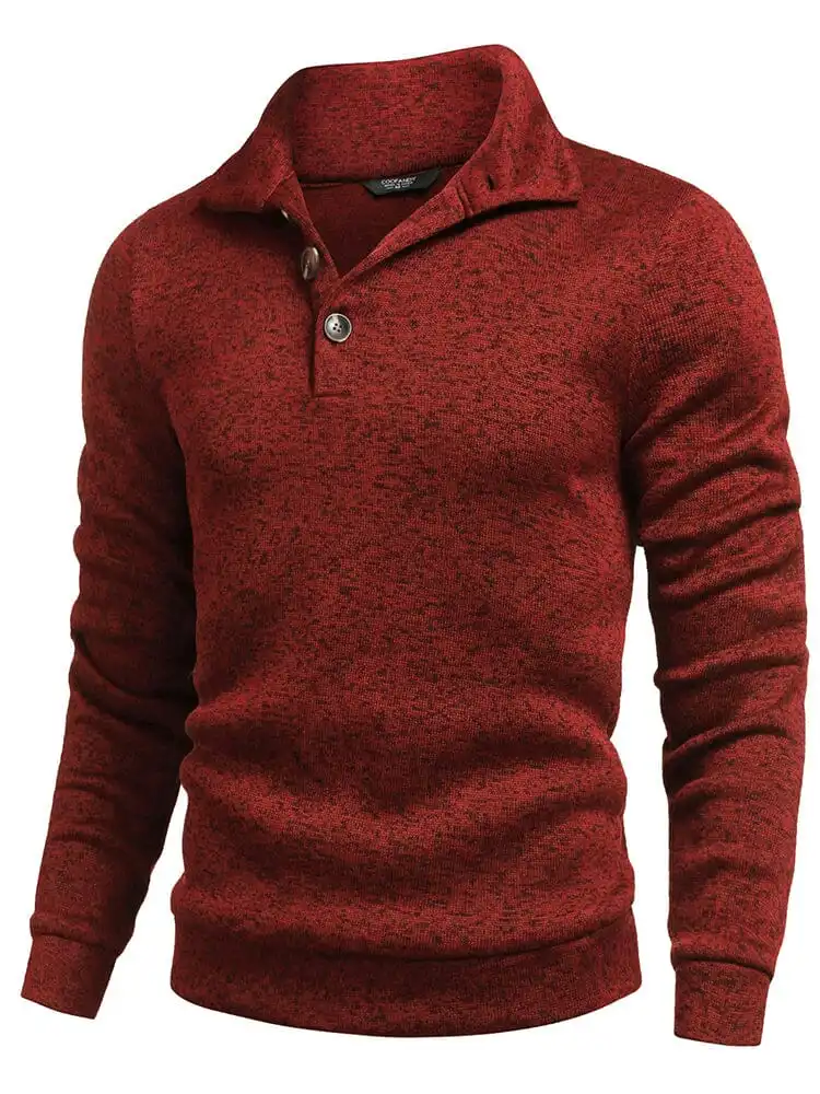 Casual Thermal Texured Knitted Sweatshirt Hoodie